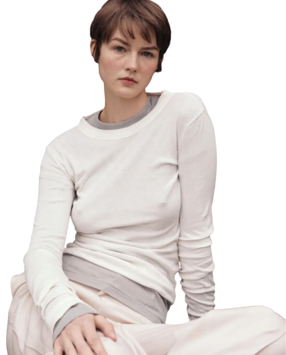 Anis Long-Sleeve Top Whisper White