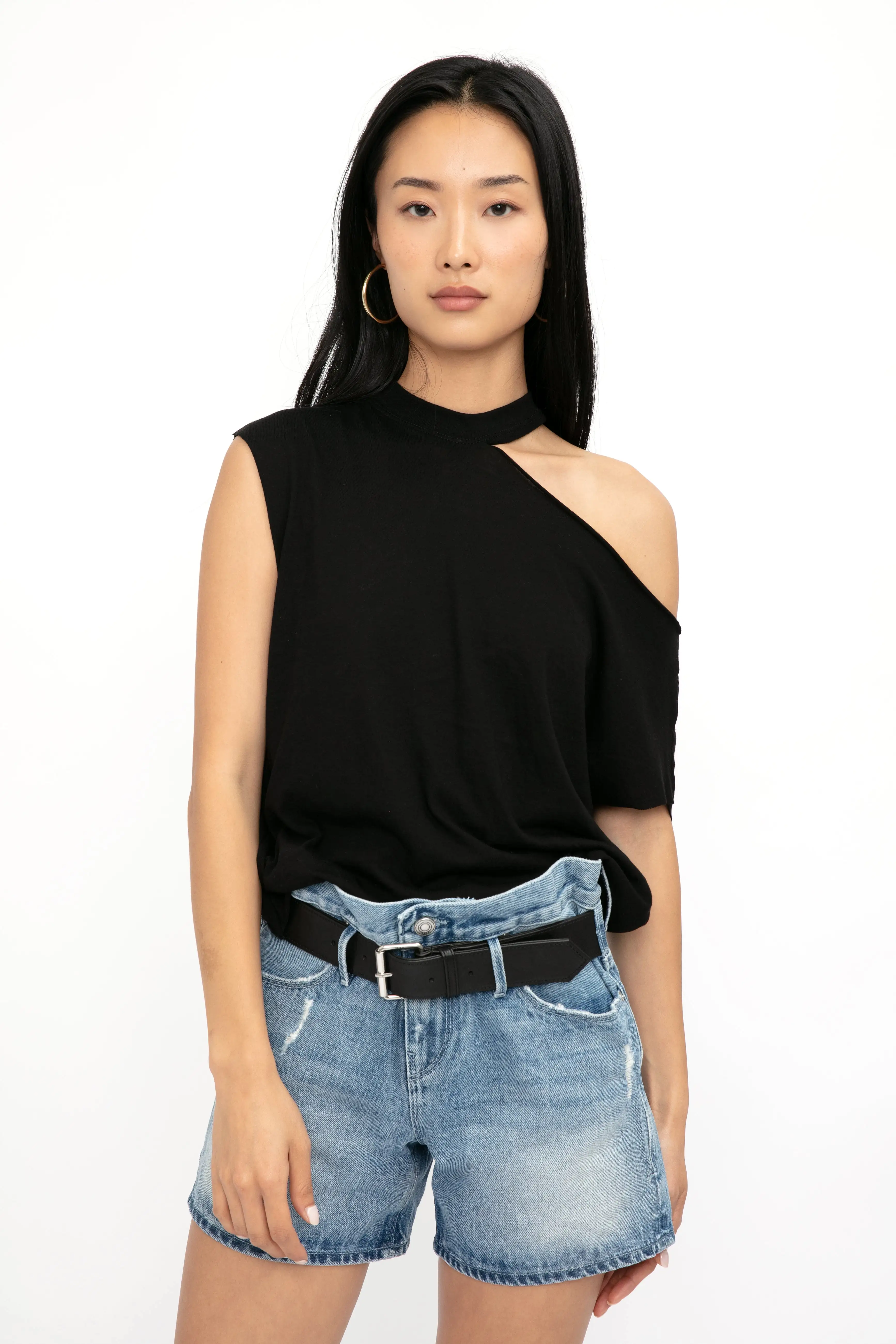 Axel Cotton Cashmere Top in Widow