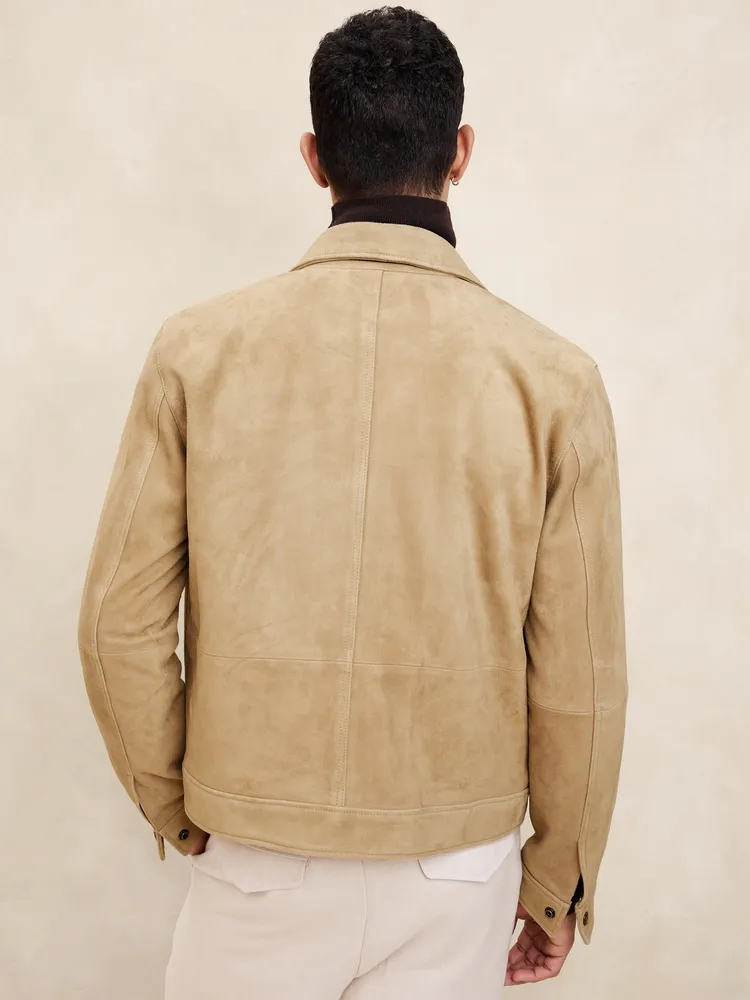 Banana Republic Suede Trucker Jacket