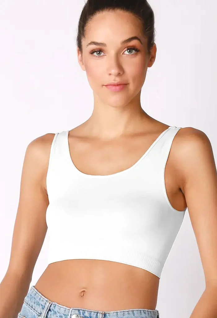 Basic Crop Top-White