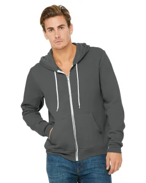 Bella + Canvas Unisex Poly-Cotton Fleece Full-Zip Hoodie 3739 Asphalt