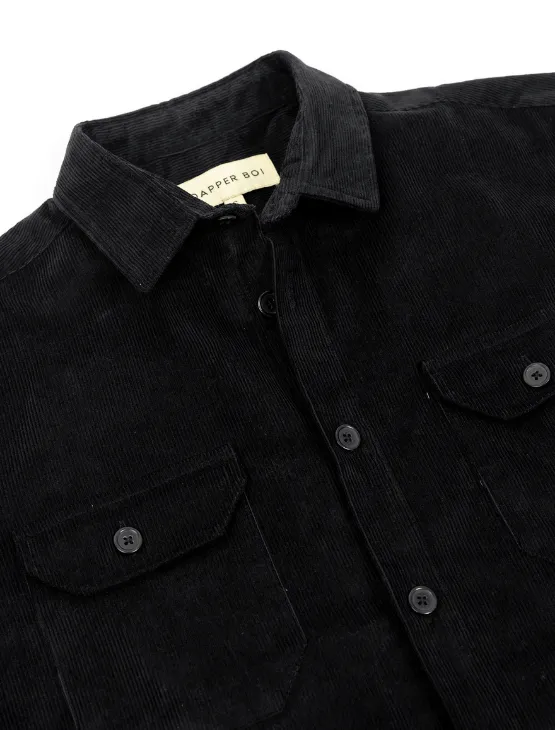 Black Corduroy Shacket