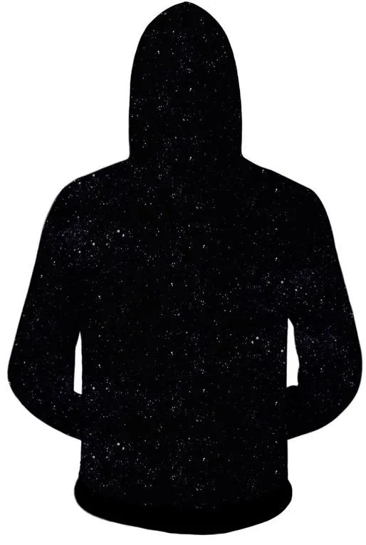 Black Rainbow Galaxy Universe Long Sleeves Mens Jacket Winter Hooded Hoodies