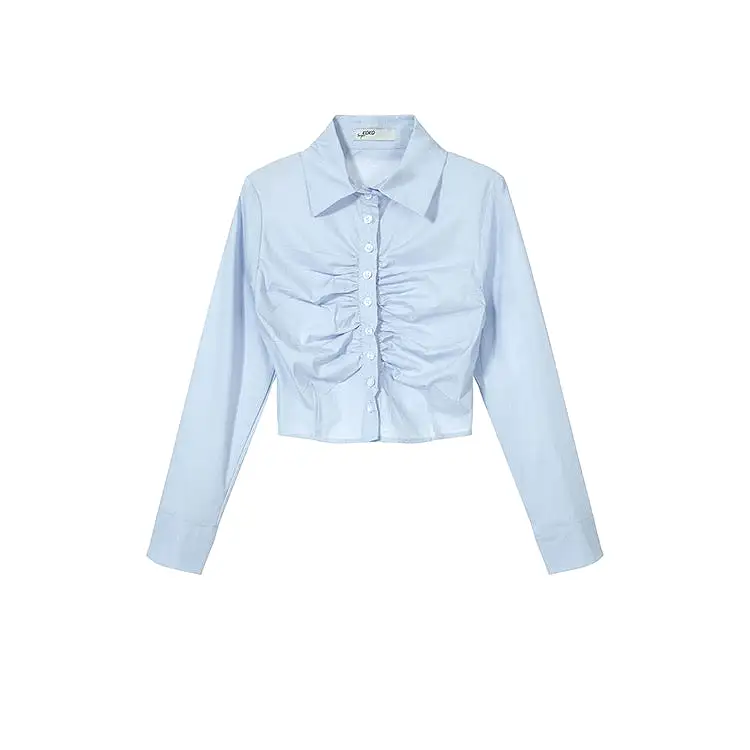 Blue Crop Runch Shirt