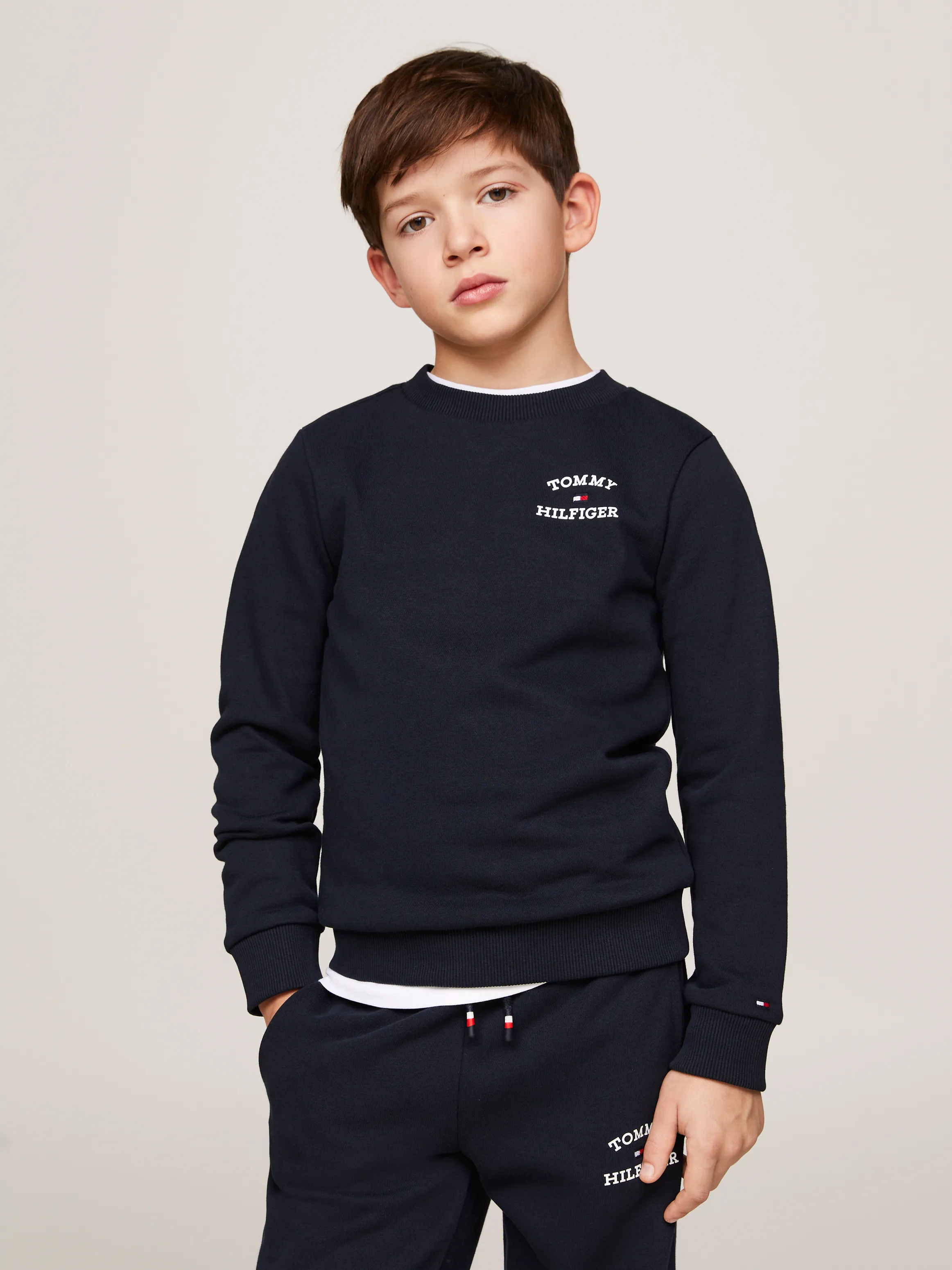 Boys 8-16 Logo Crew Neck Sweatshirt | Sweatshirts & Hoodies | Tommy Kids