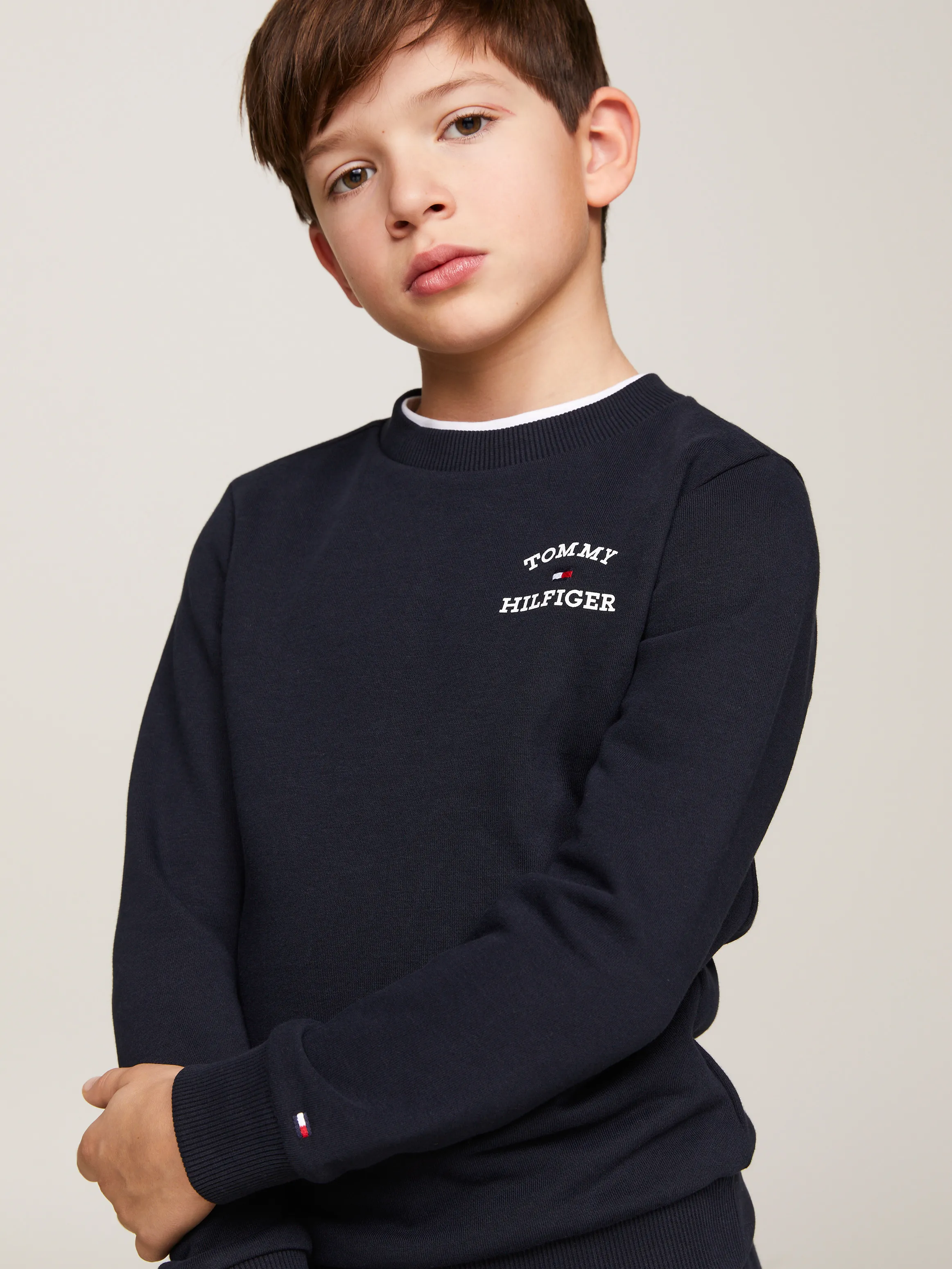 Boys 8-16 Logo Crew Neck Sweatshirt | Sweatshirts & Hoodies | Tommy Kids