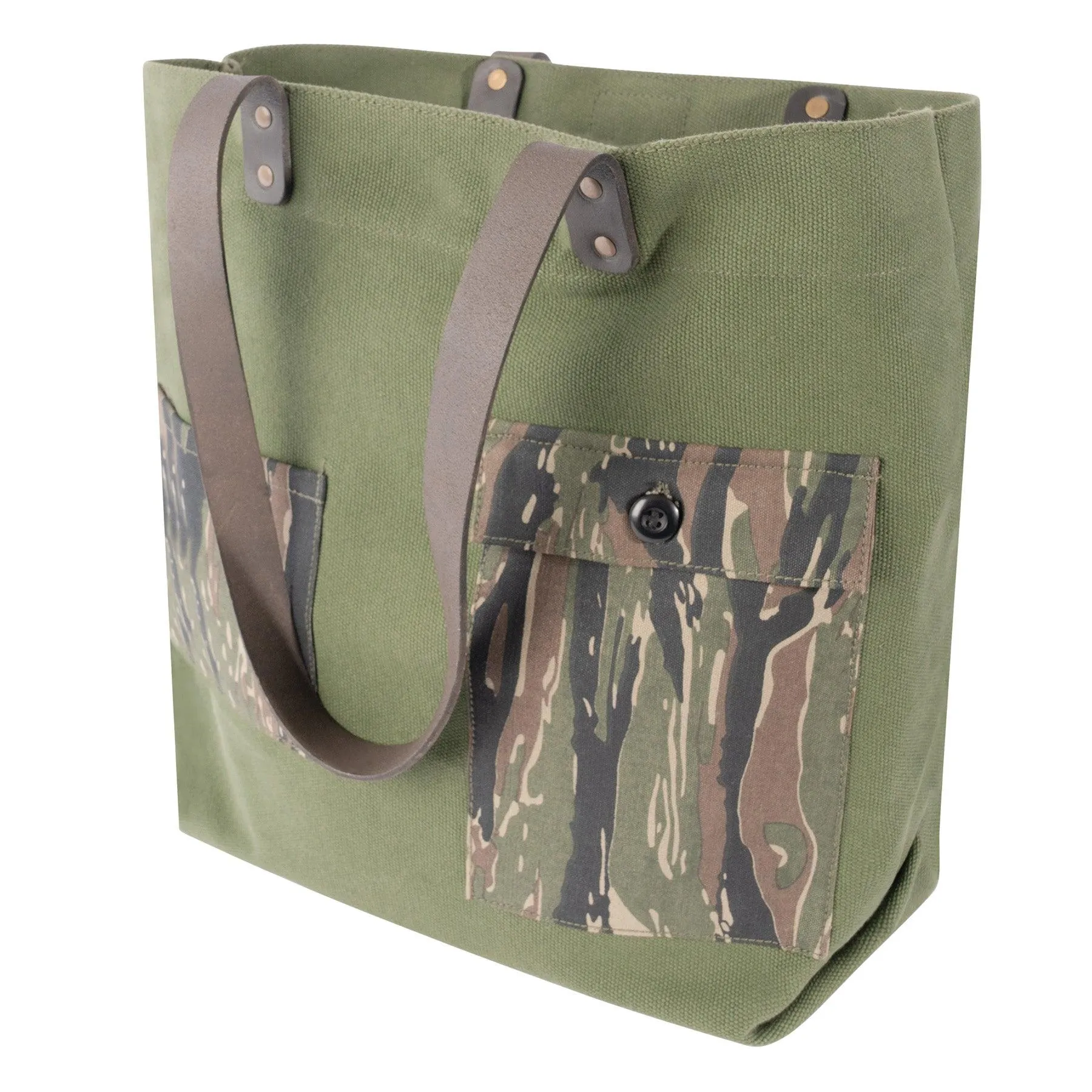 Camo Canvas Tote Bag