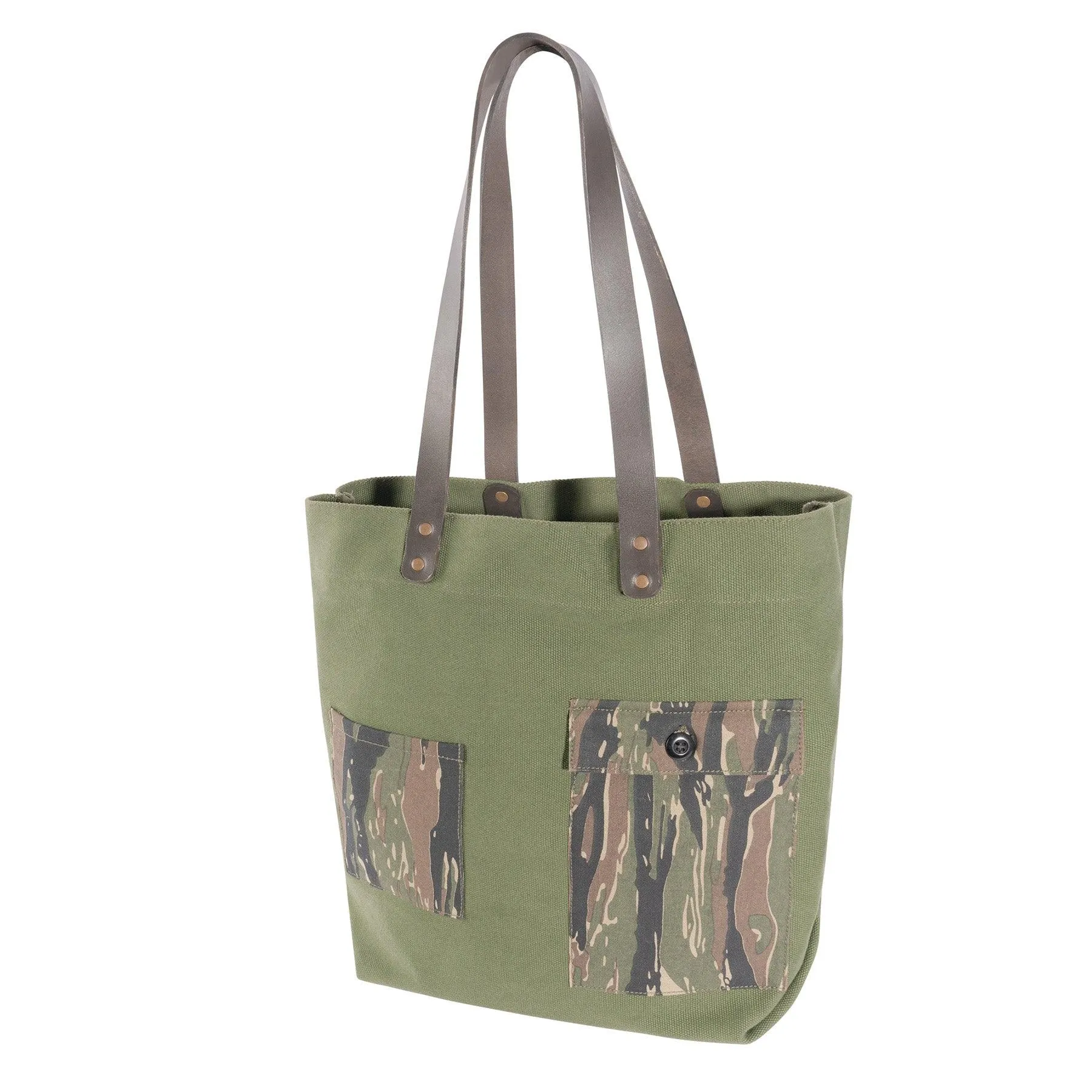 Camo Canvas Tote Bag