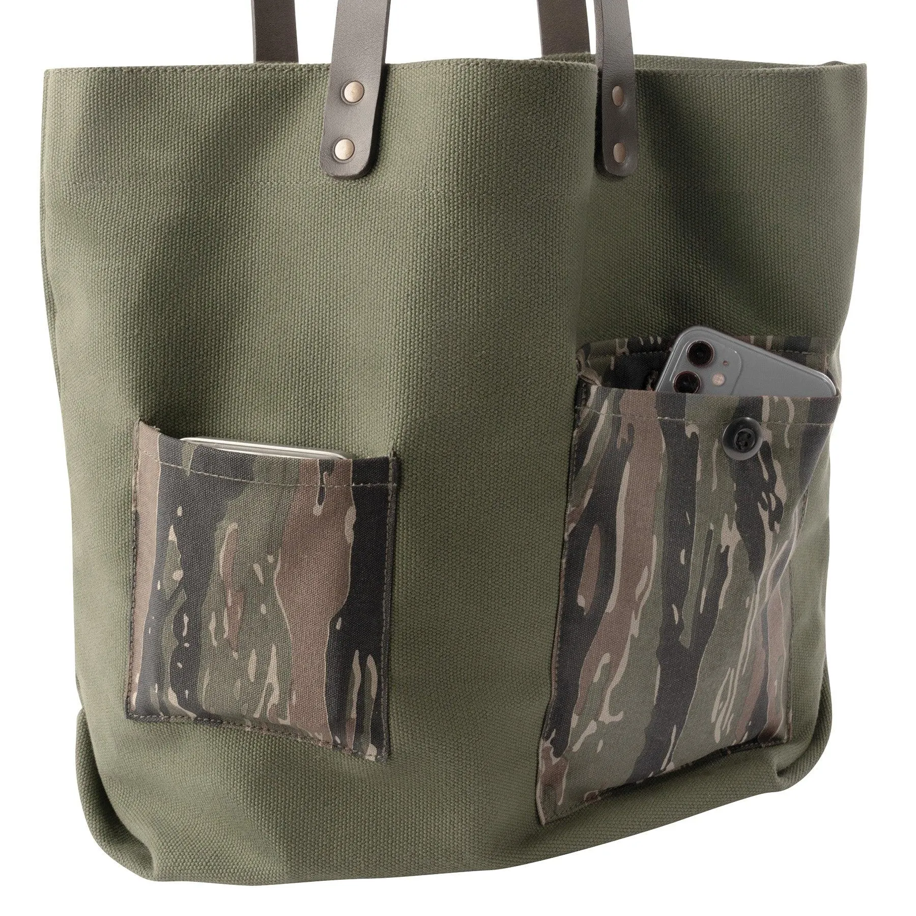 Camo Canvas Tote Bag