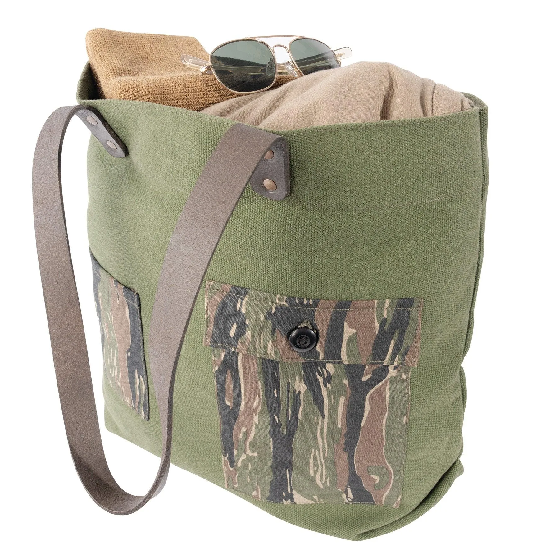 Camo Canvas Tote Bag