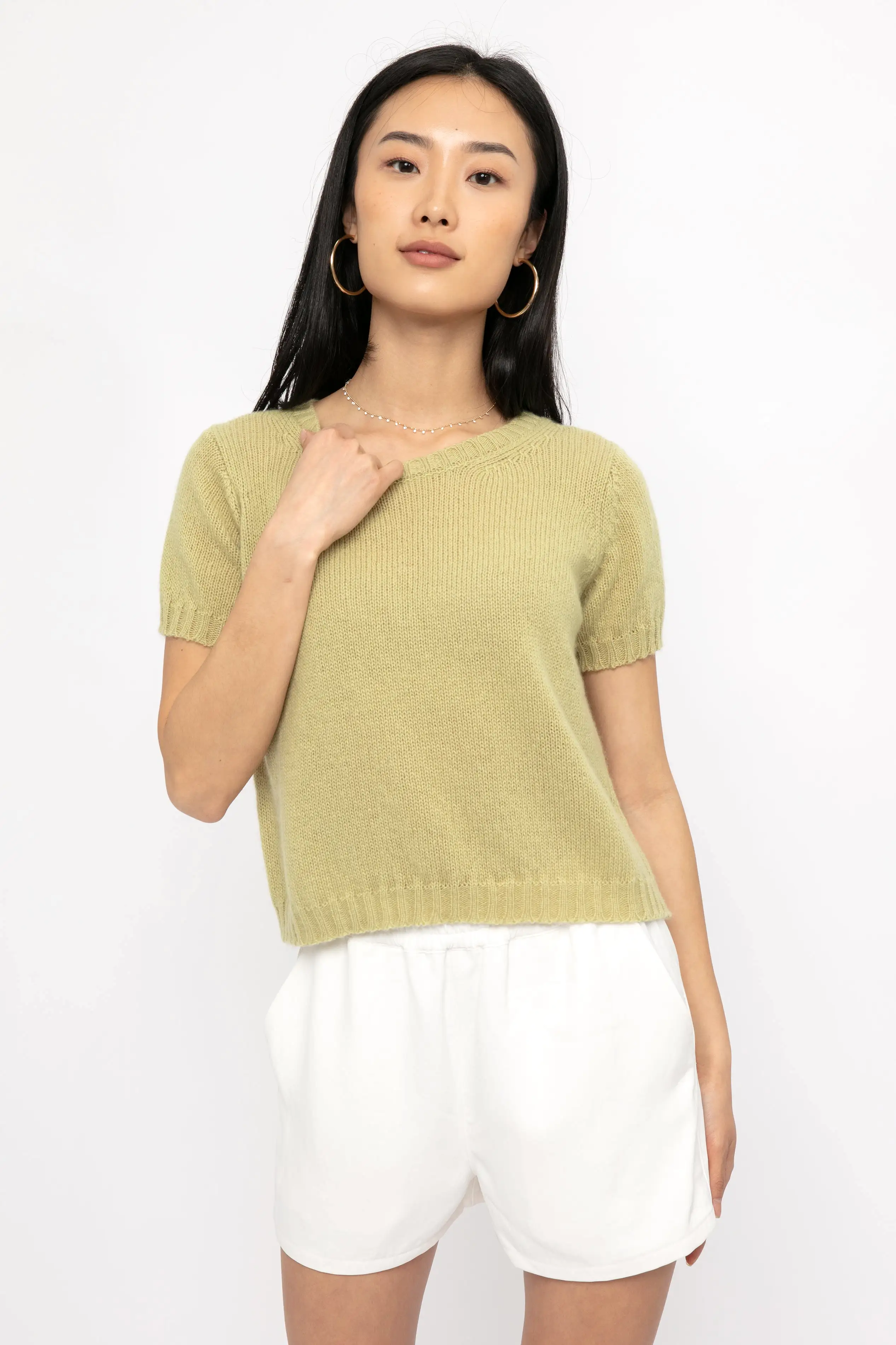 Cashmere Top in Kiwi