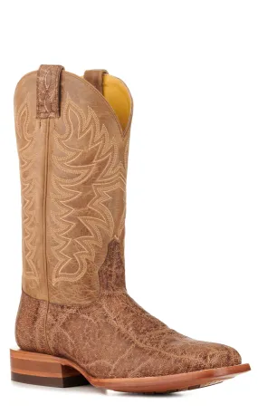 Cavender's Men's Endurance Honey and Tobacco Elephant Wide Square Toe Exotic Cowboy Boots