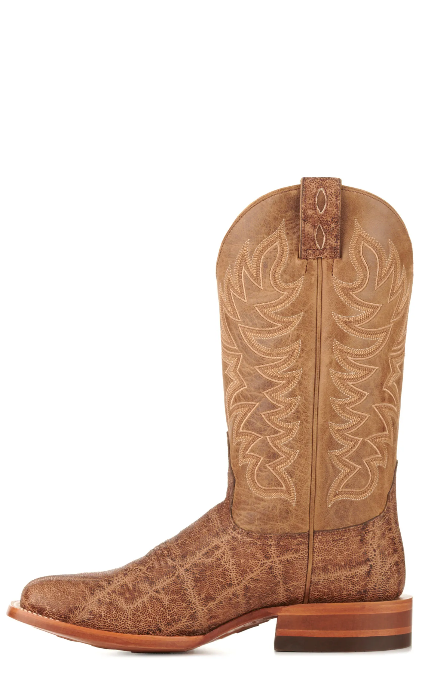 Cavender's Men's Endurance Honey and Tobacco Elephant Wide Square Toe Exotic Cowboy Boots