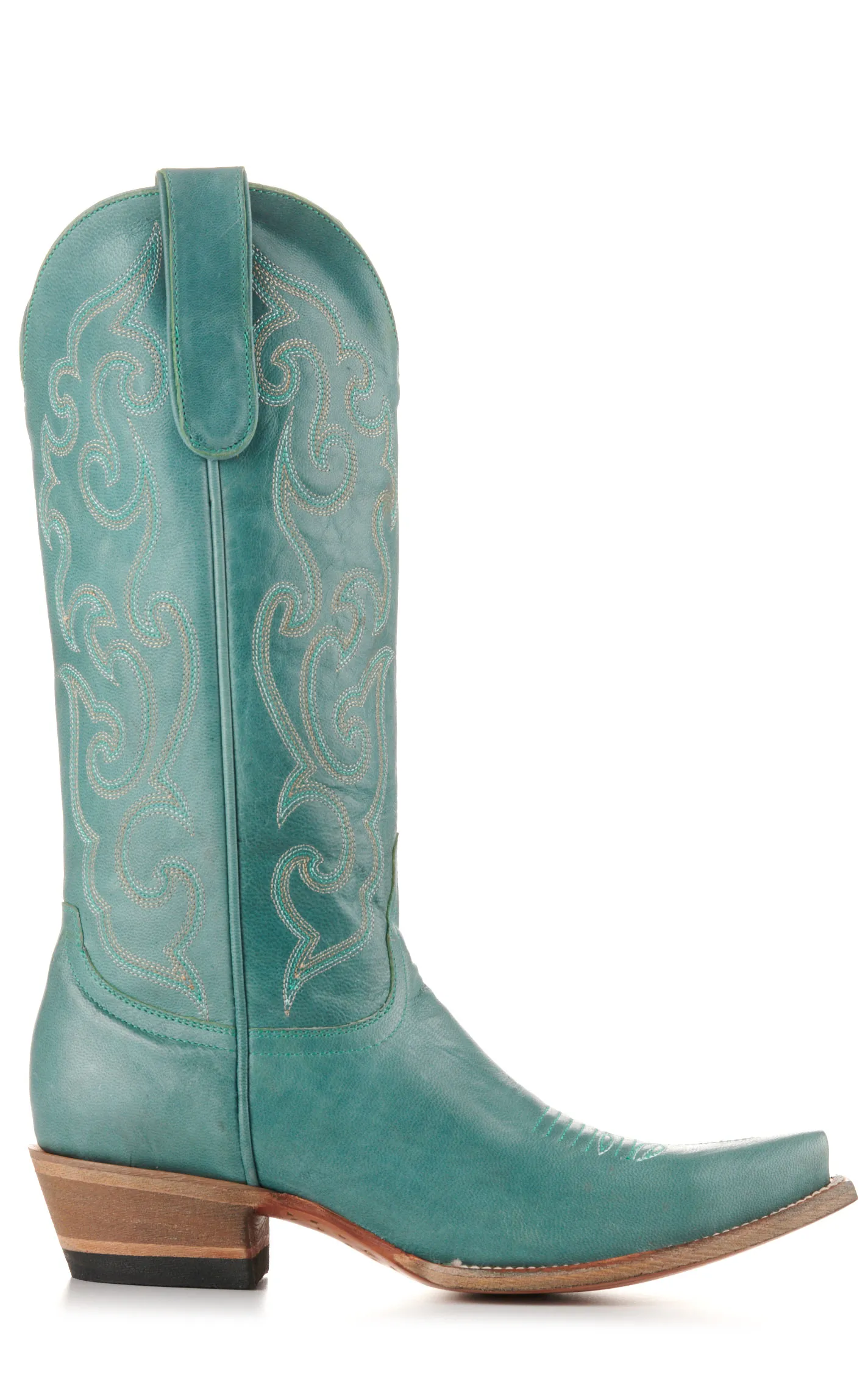 Cavender's Women's Turquoise Goat Snip Toe Cowboy Boots