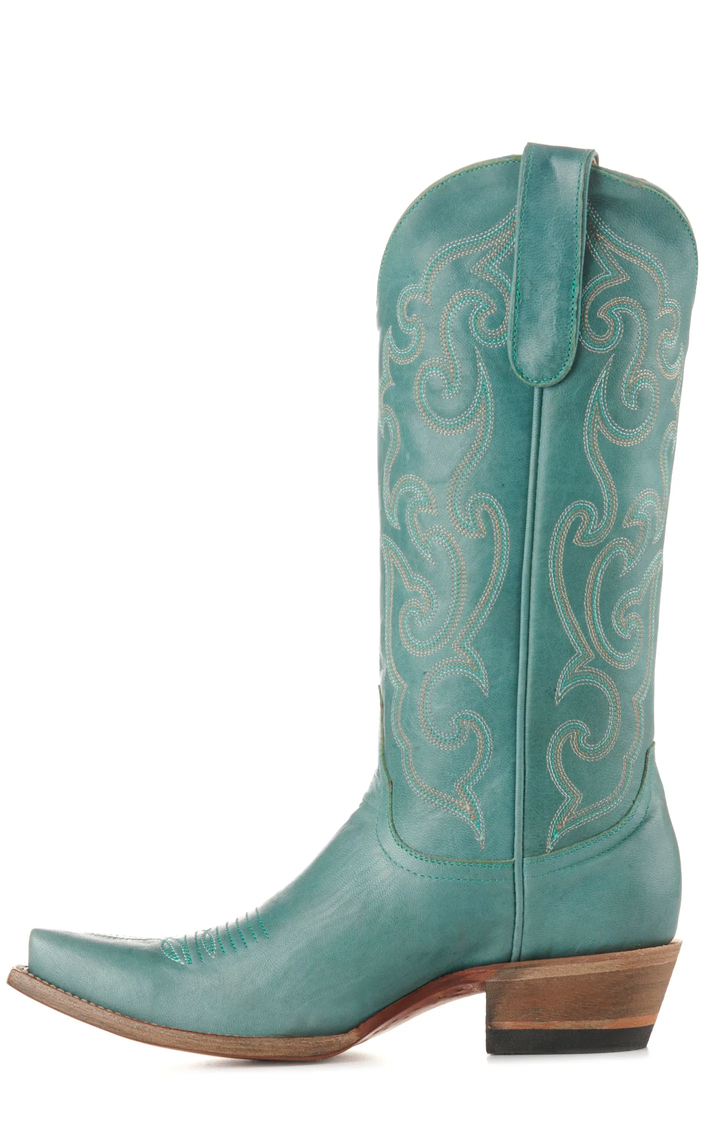 Cavender's Women's Turquoise Goat Snip Toe Cowboy Boots