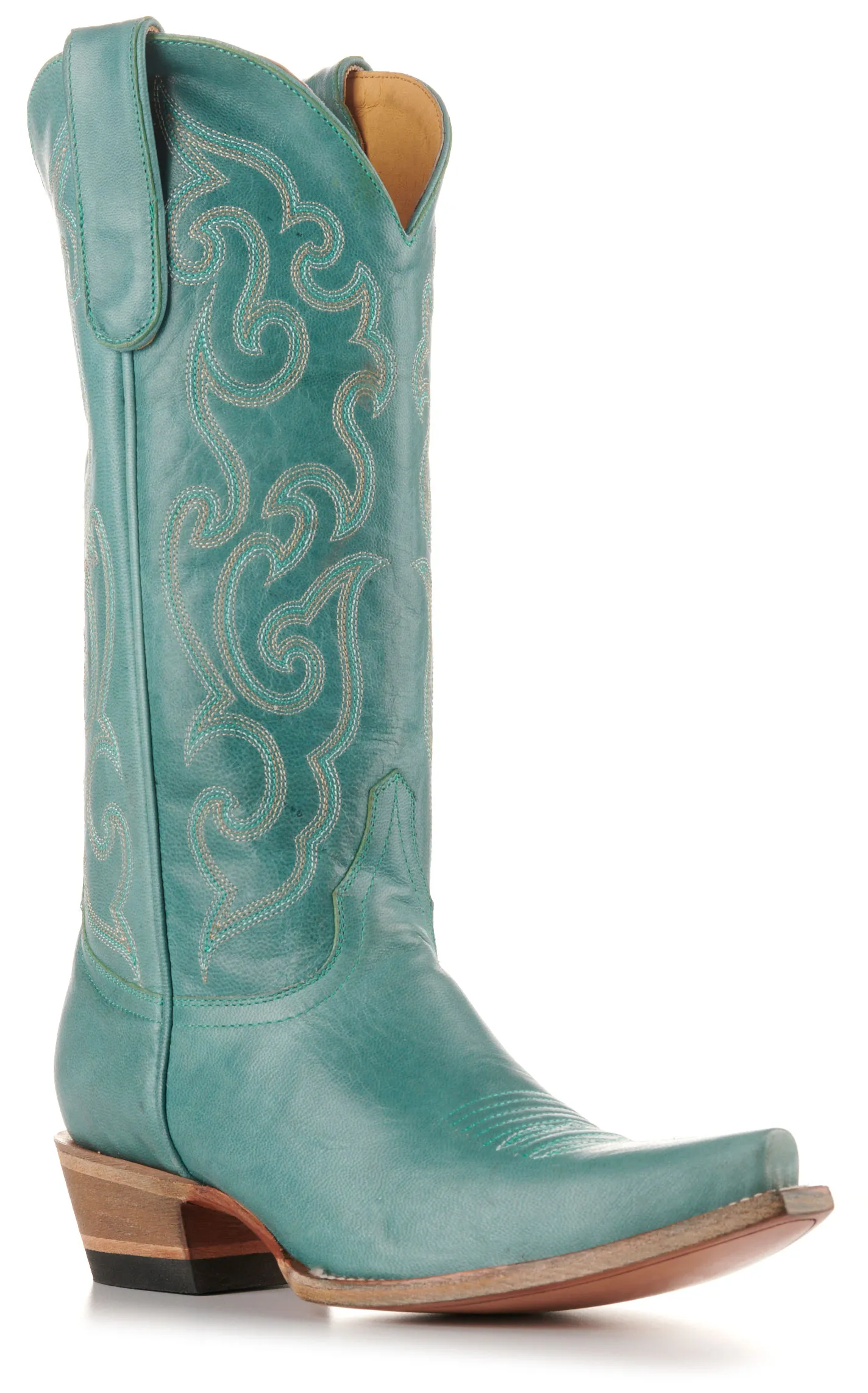 Cavender's Women's Turquoise Goat Snip Toe Cowboy Boots