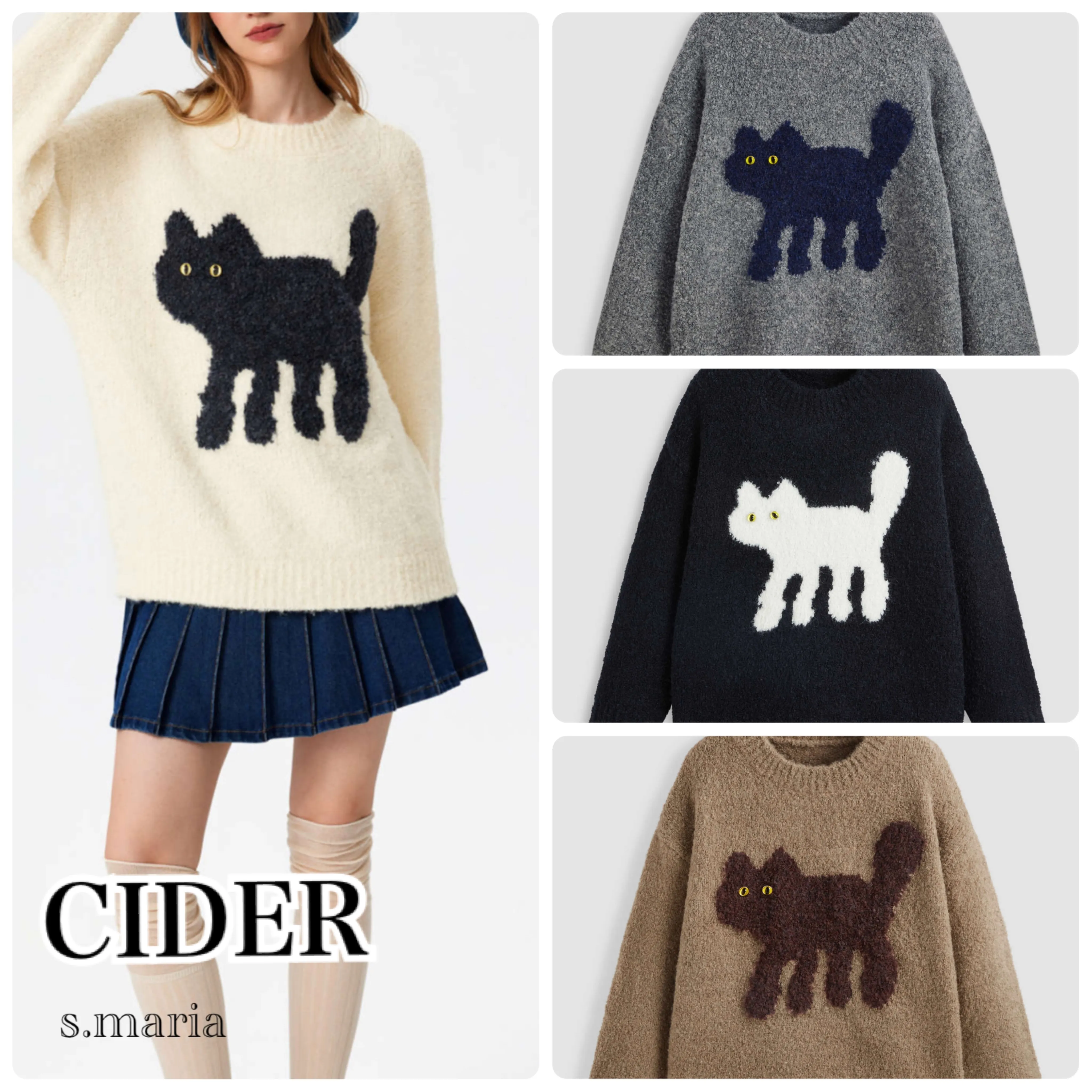 Cider  |Casual Style Blended Fabrics Long Sleeves Plain