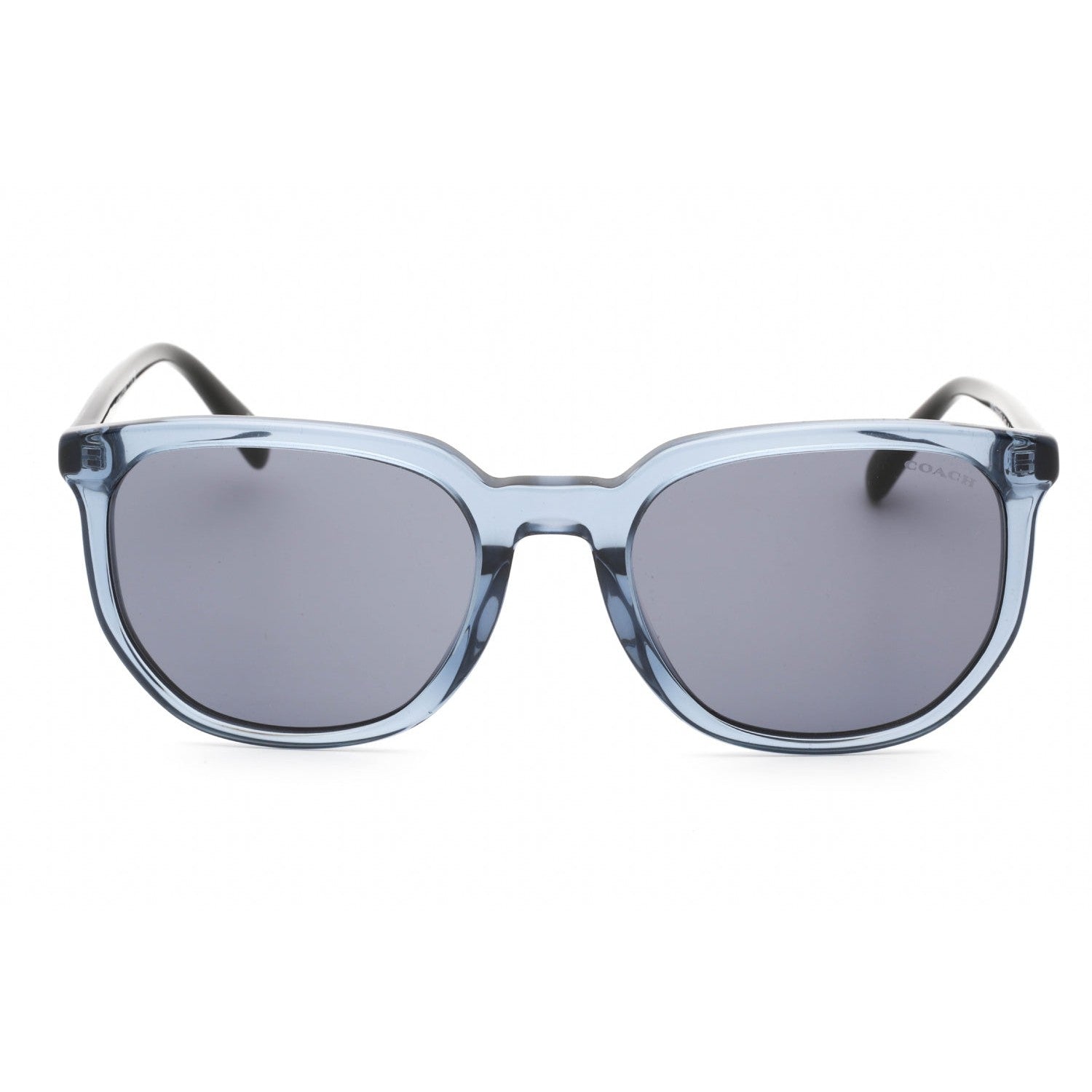 Coach 0HC8384U Sunglasses Transparent Blue / Blue Solid Women's