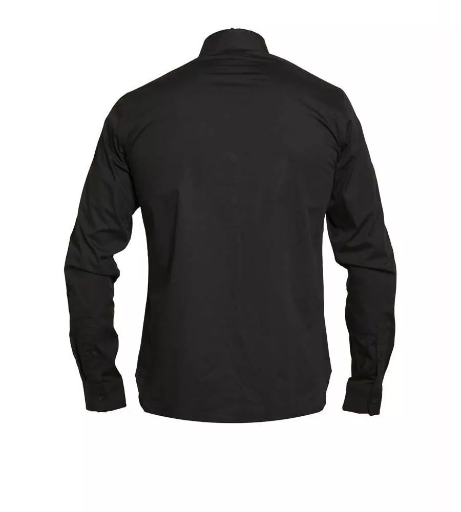 D555 Big Mens Couture Long Sleeve Stretch Shirt With Taping On Sleeves (MICHAEL)