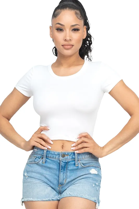 Ether Green Ash Crop Top