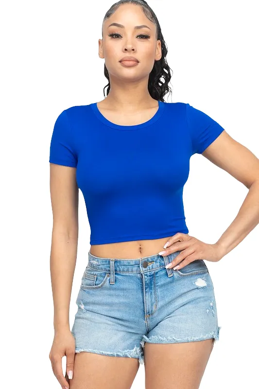 Ether Green Ash Crop Top