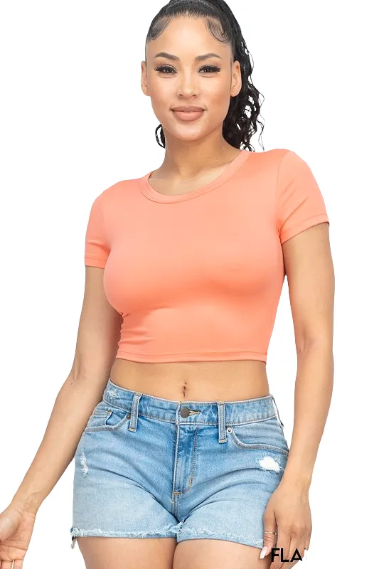 Ether Green Ash Crop Top