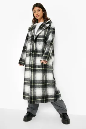 Flannel Oversized Wool Look Coat