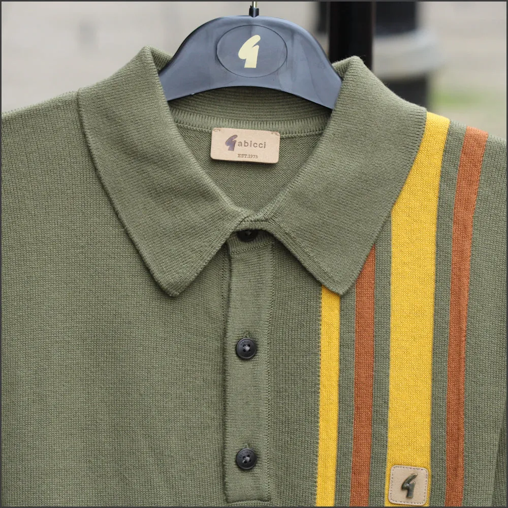 Gabicci Vintage Soda Spruce Pattern Polo Top^