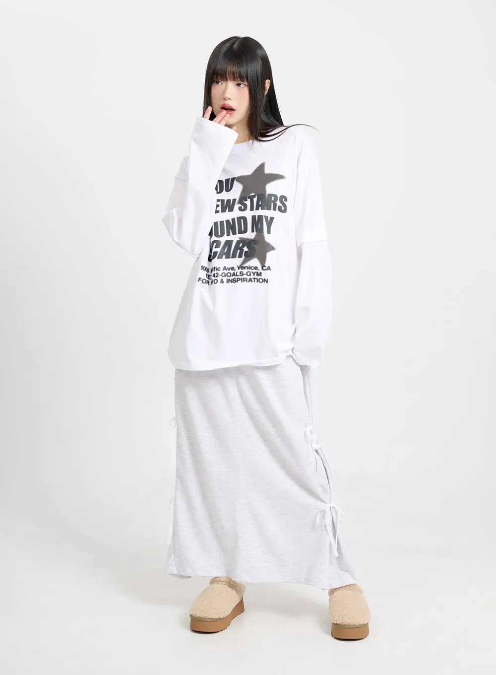 Graphic Lettering Oversized Sweatshirt CM415