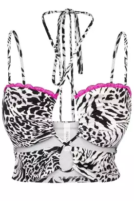 Halie Zebra Crop Top