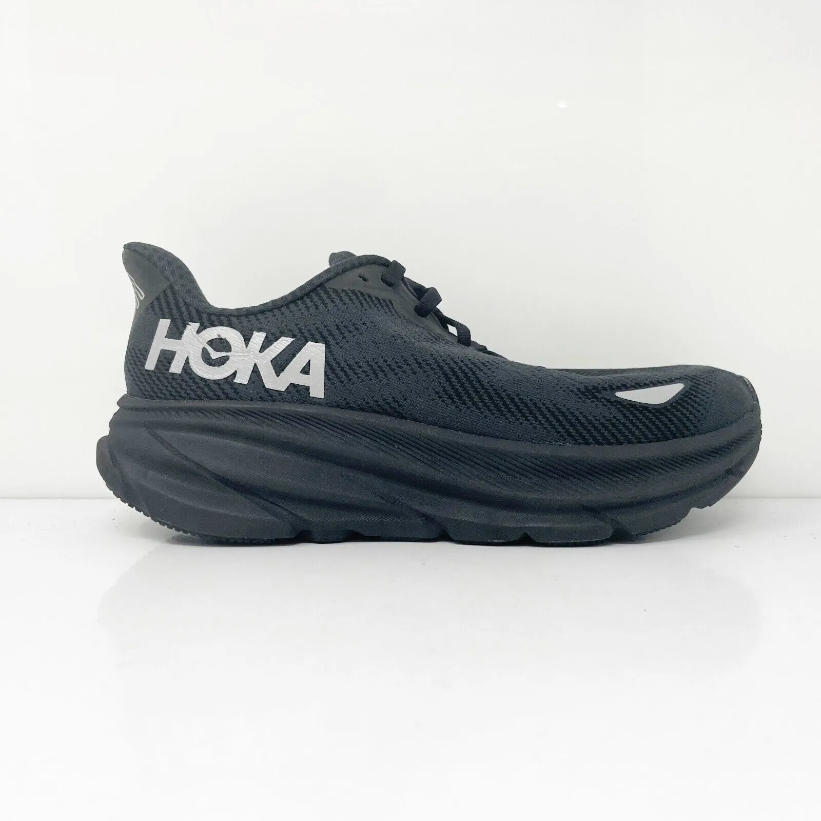 Hoka One One Womens Clifton 9 GTX 1141490 BBLC Black Running Shoes Sneaker Sz 8B