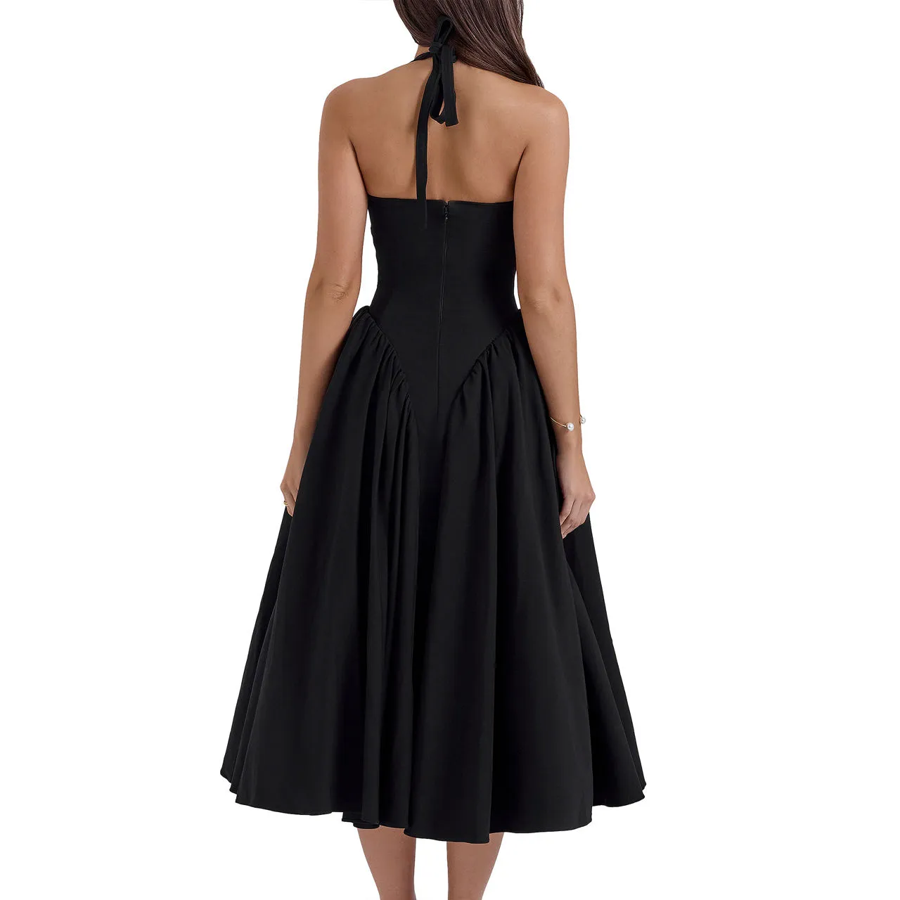 HOUSE OF CB Marilyn Halter Dress - Black