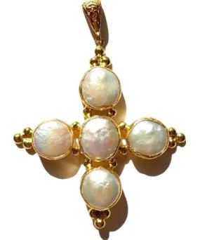 House of Marne Women's Gold / White Beg Pearl