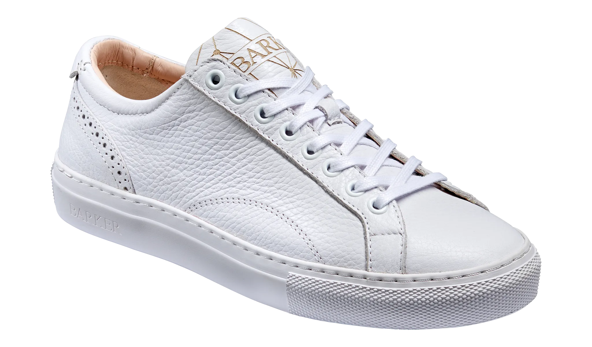 Isla - White Grain Rubber Cup Sole Sneaker Shoe