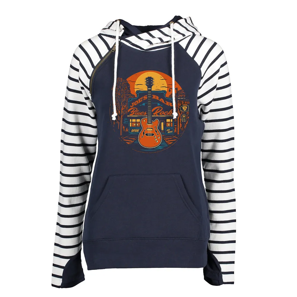 Joe's Blues Rock Bar Stripe Double Hood Pullover (Women)