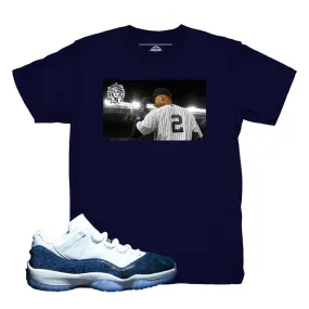 Jordan 11 Blue Snakeskin Jeter Medusa Shirt