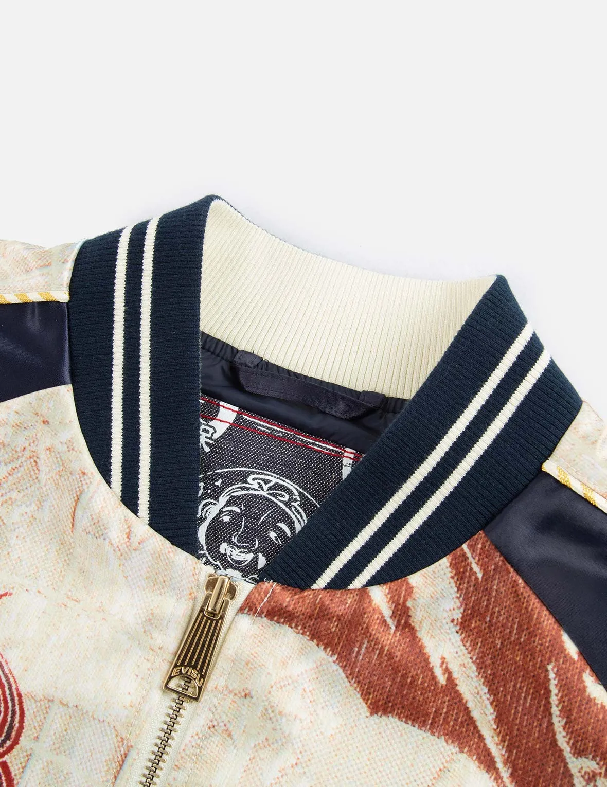 Komainu Brocade Pattern Print Souvenir Jacket