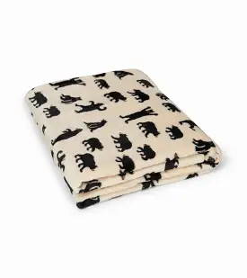 Little Blue House Black Bears Fleece Blanket