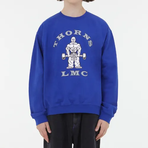 LMC  |Unisex Street Style Long Sleeves Logo Sweatshirts