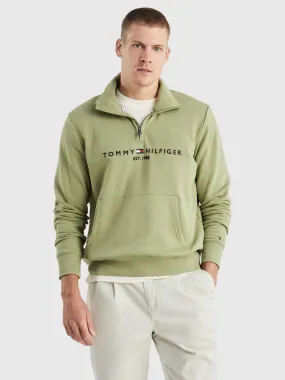 Logo Mock Turtleneck Half-Zip Sweatshirt | Sweatshirts & Hoodies | Tommy Hilfiger