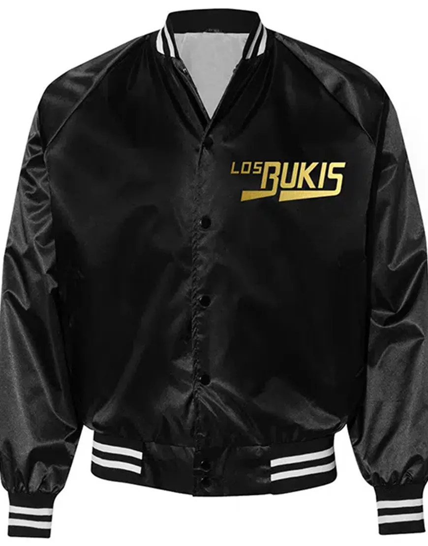 Los Bukis Black Bomber Jacket | Los Bukis Black & Red Satin Jacket