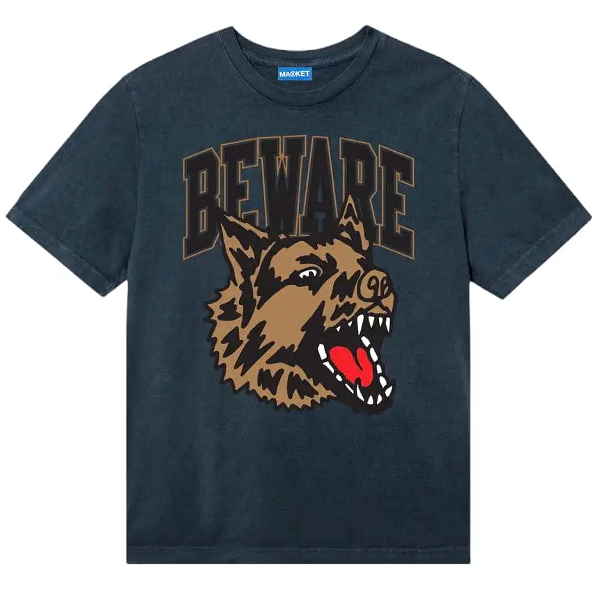 Market Classic Beware T Shirt (Washed Black) 399001785