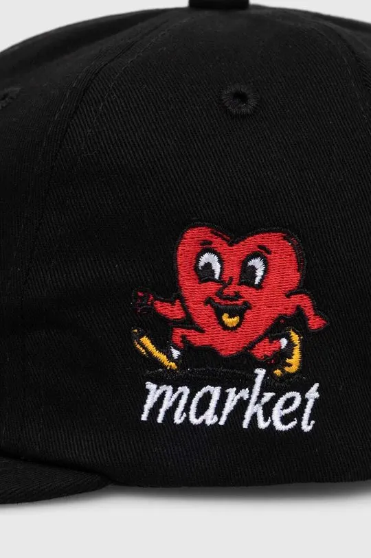 Market cotton baseball cap Fragile 6 Panel Hat black color 390000438