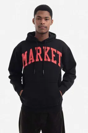 Market cotton sweatshirt men's black color