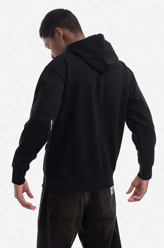 Market cotton sweatshirt men's black color