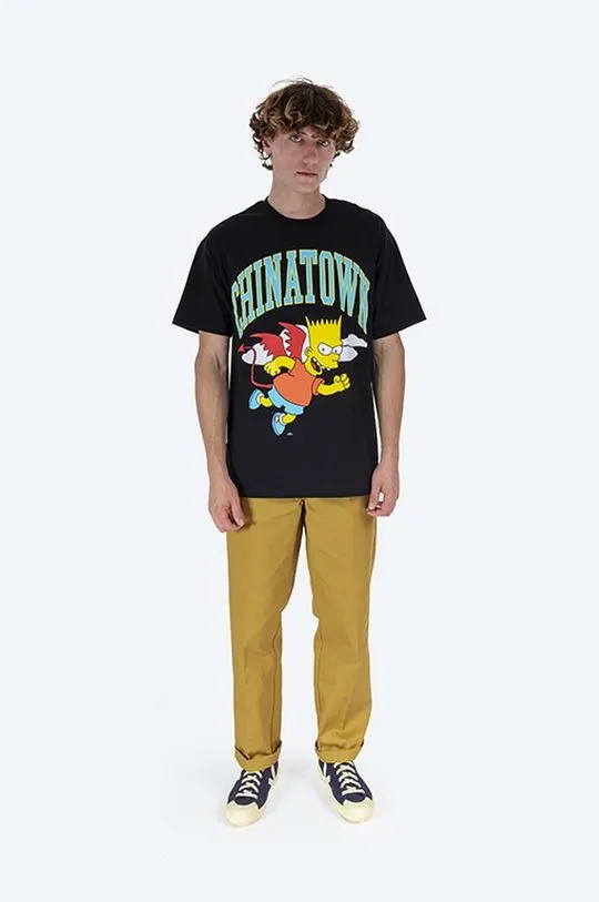 Market cotton T-shirt Chinatown Market x The Simpsons Devil Arc T-shirt black color