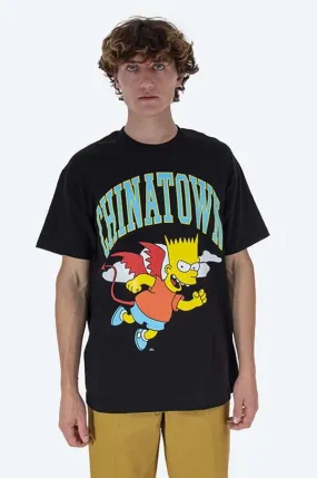 Market cotton T-shirt Chinatown Market x The Simpsons Devil Arc T-shirt black color