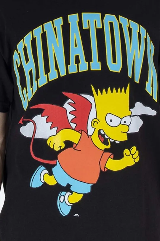 Market cotton T-shirt Chinatown Market x The Simpsons Devil Arc T-shirt black color