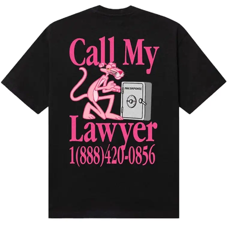 Market Pink Panther Call My Lawyer T Shirt (Black) 399001787