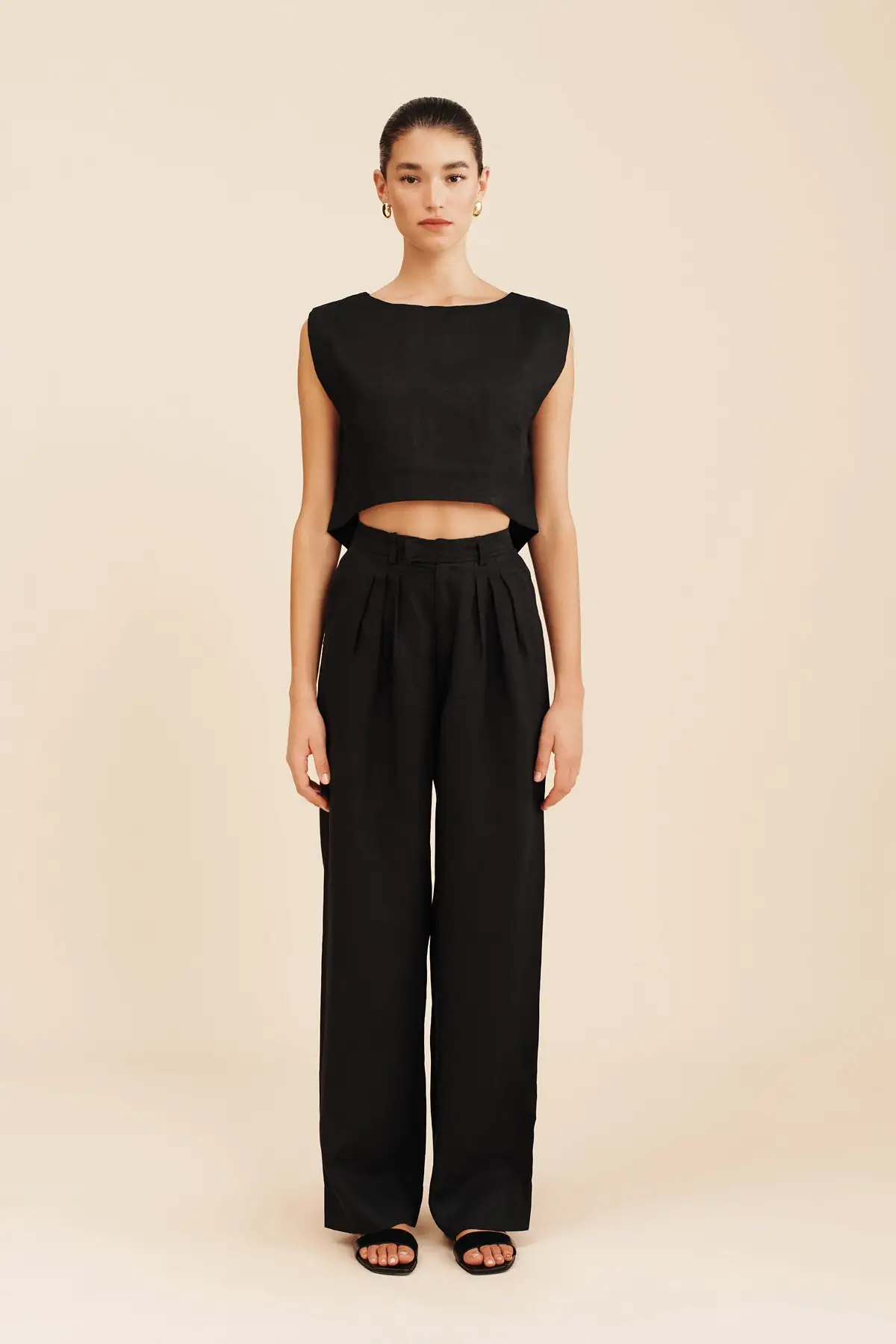 MARTINA CROP TOP - BLACK